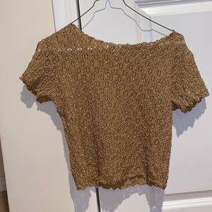 Size L Tan Lace Tee